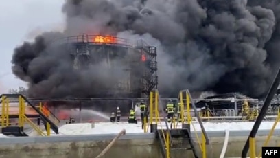 Վոլգոգրադում ԱԹՍ-ի հարձակումից հետո նավթամբարը հրդեհվել է