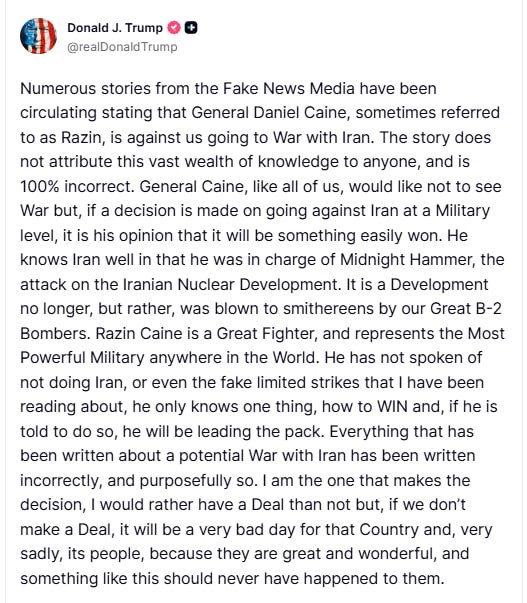 Իրան–ԱՄՆ լարվածություն․ Թրամփը նախընտրում է գործարք, բայց սպառնում է «շատ վատ օրով»